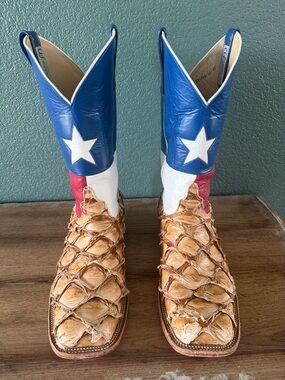 Anderson Bean Big Bass Texas Flag boots
